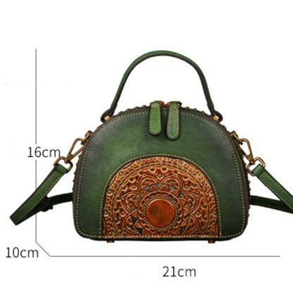 Handbag Genuine Leather Shoulder Bag First Layer Cowhide Diagonal Bags Polyester