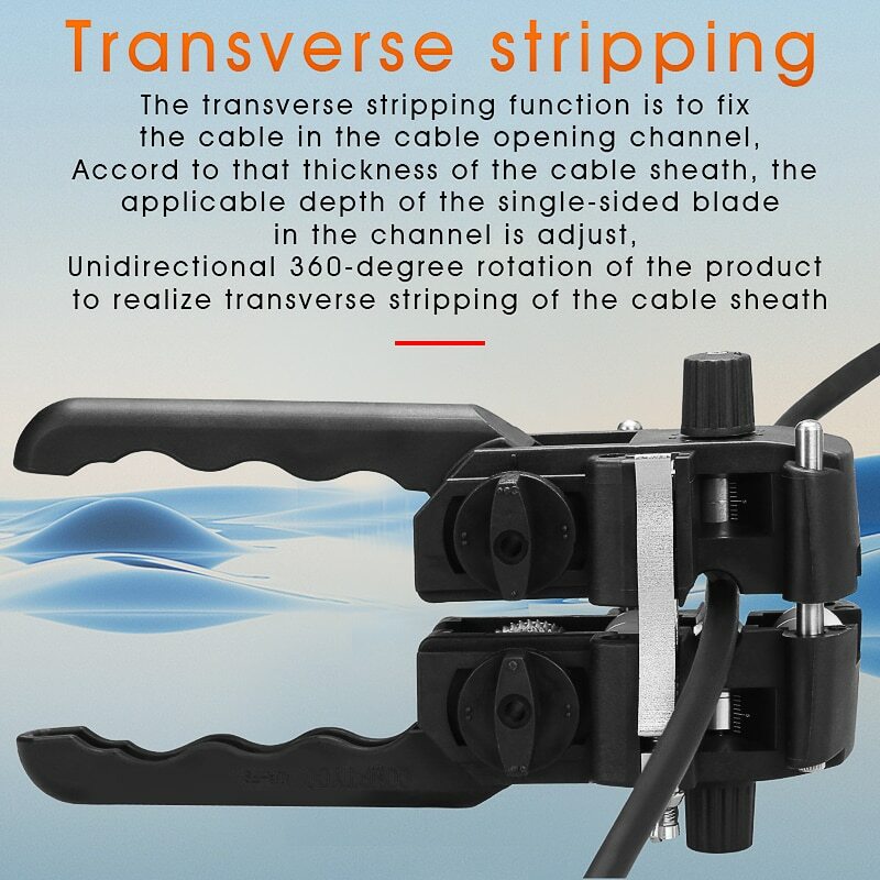 Fiber Optic Stripper Longitudinal Cable Jacket Slitter Sheath Opening Cutter