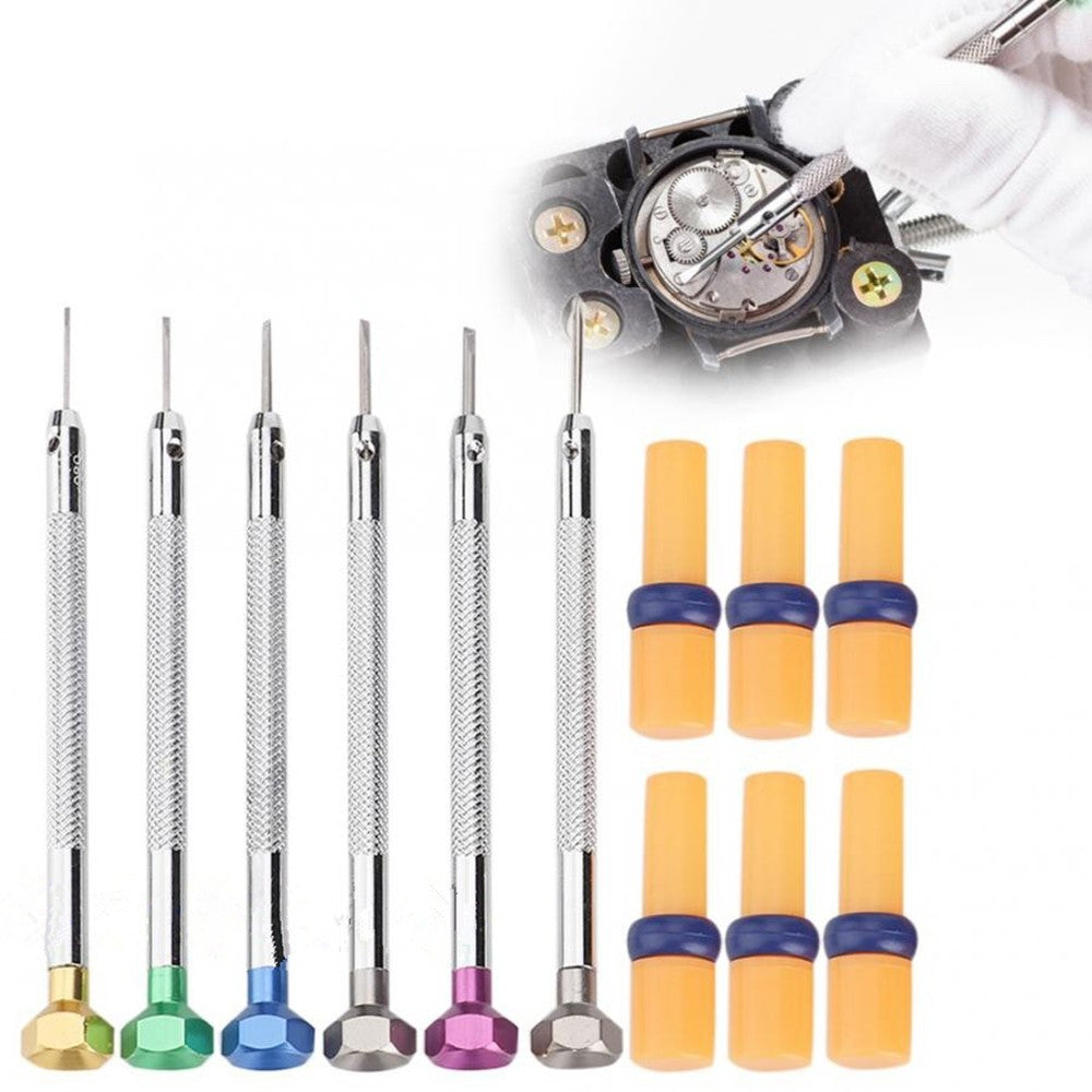 6Pcs Set Precision Steel Screwdriver Watch Jewelry With Blade Watchmakers Tools