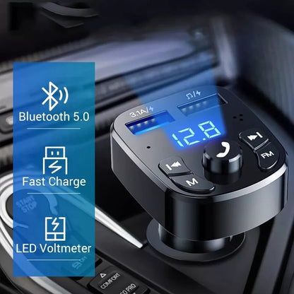 US Bluetooth 5.0 Car Wireless FM Transmitter 2USB PD Charger AUX Hands-Free lot