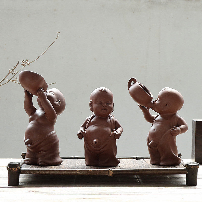Funny Tea Pet Pee Doll Creative Home Decoration Zisha Purple Clay Tea Play Kids
