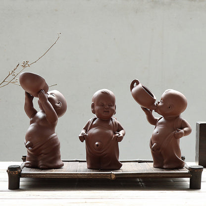 Funny Tea Pet Pee Doll Creative Home Decoration Zisha Purple Clay Tea Play Kids