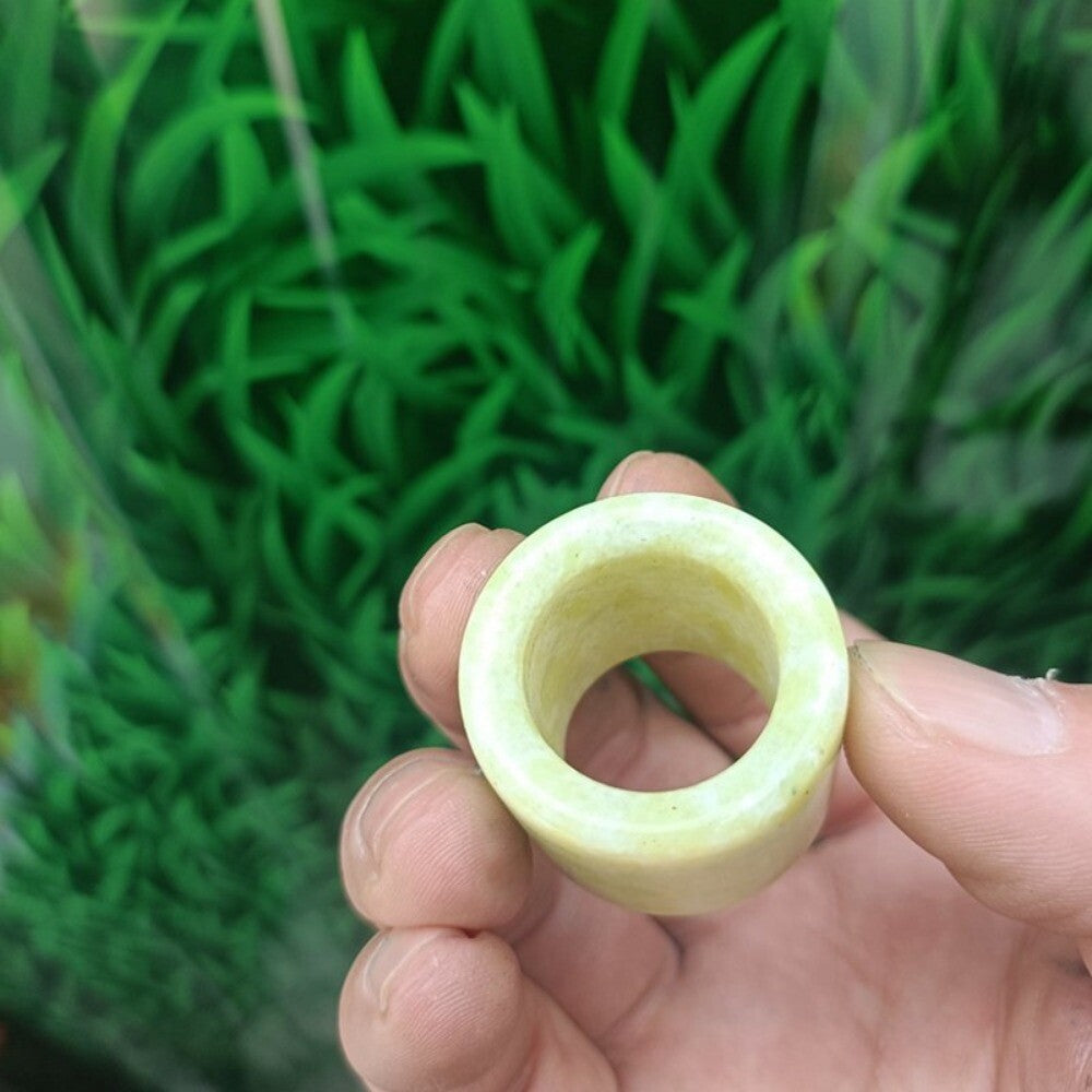 Exquisite Old Chinese Jade Handmade Wrench Ring -