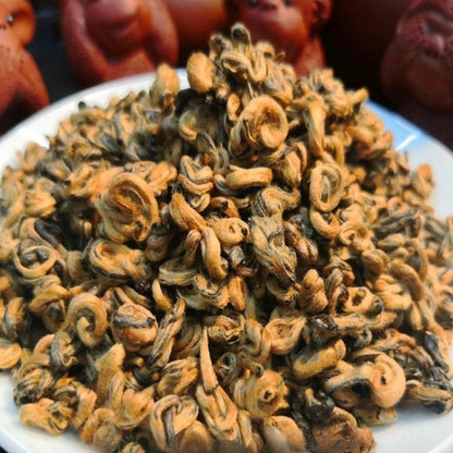 12 types Dian Hong black tea,Yunnan Golden Needle Golden Snail Dian Hong Jin Luo