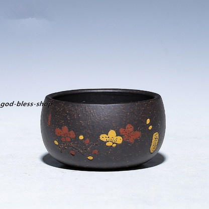 Real Yixing Zisha Tea Cup Black Galaxy Clay Master Cup 60ml / 110ml Kungfu Cups