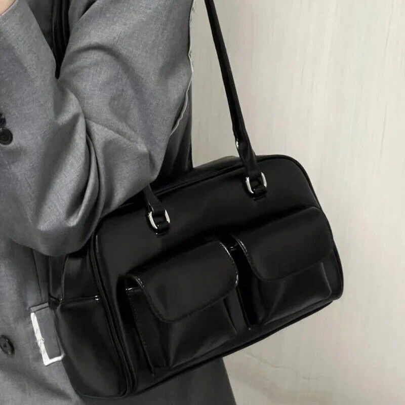 Girls Shoulder Bags Streetwear All Match Handbags Women Solid Underarm Bag