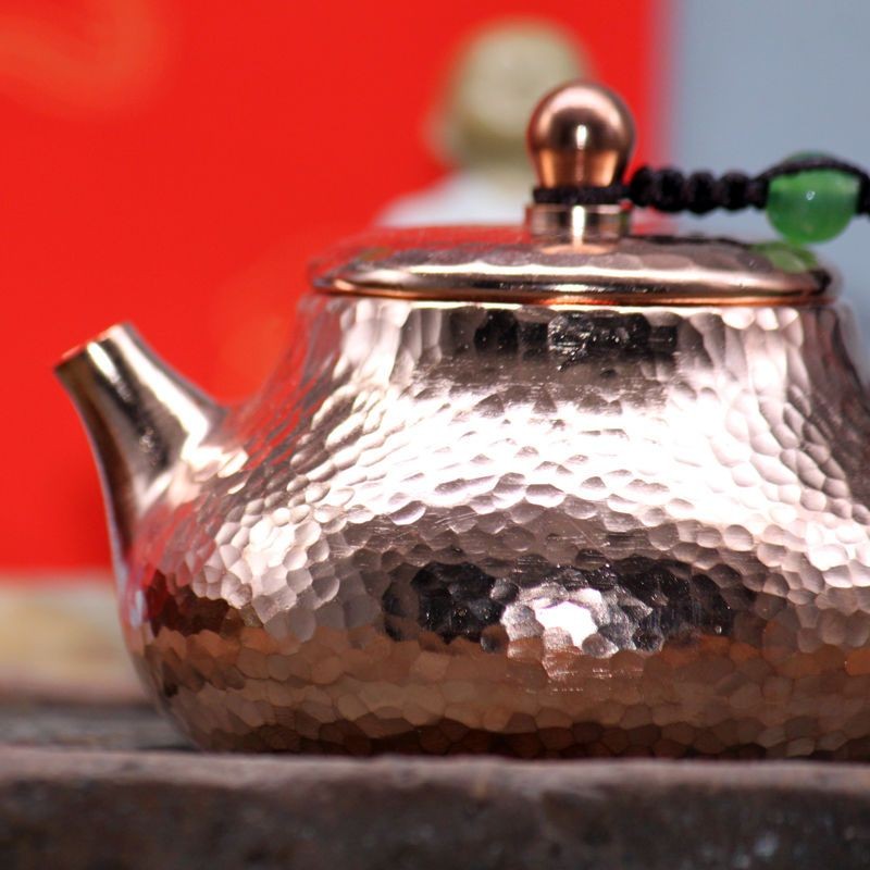 200ml Handmade Pure Copper Teapot Hammered Chinese Gongfu Tea Pot 262g