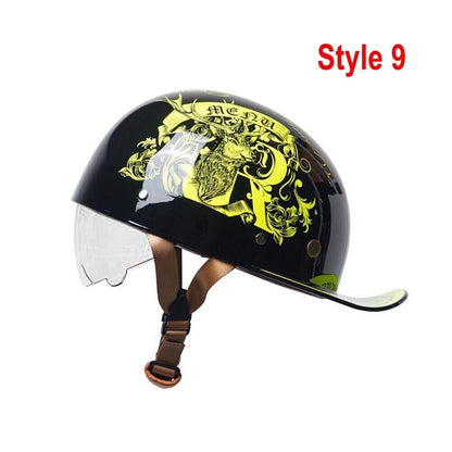 Motorcycle Duck Helmet Retro Helmets Baseball Cap Half Colorful Men Head Safety