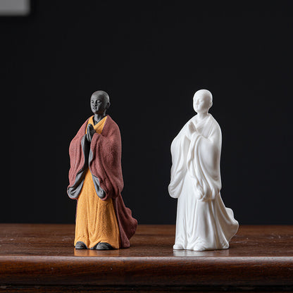 Buddha Statue Yixing Zisha Tea Pet Porcelain Tea Play House Warming Gift Zen New