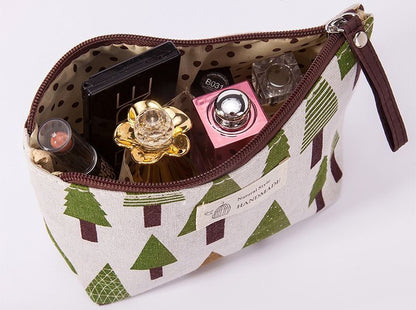 Canvas Makeup Bags Multicolor Pattern Cosmetic Travel Organizer Pouch 21*13*1 CM