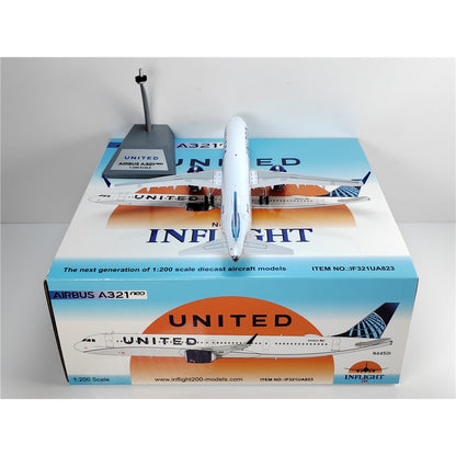 1:200 InFlight United Airbus A321neo Passenger Airplane Diecast Plane Model