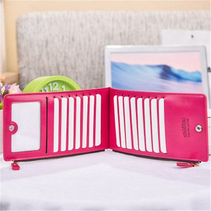 Unisex Long Zipper Wallet Card&ID Bag Clamps Purse Genuine Male&female Cash Clip