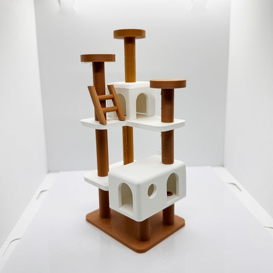 RHF12202 1/12 Dollhouse Model Miniature Cat Climbing Frame Cat Toy Set