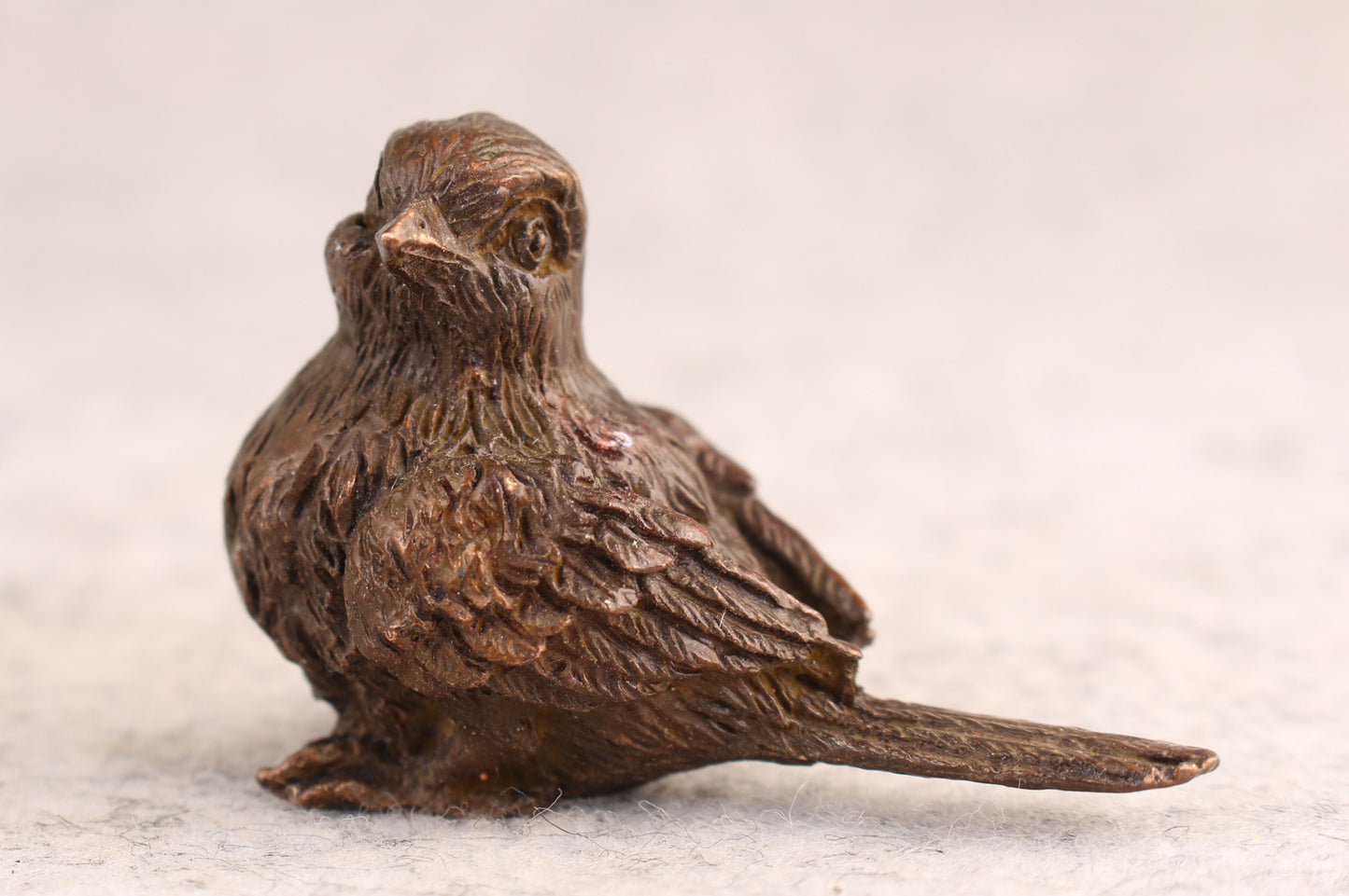 Chinese Lucky bird bronze tree art Statue figure tea pet gift table decoration