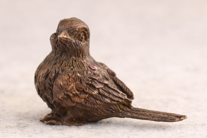 Chinese Lucky bird bronze tree art Statue figure tea pet gift table decoration