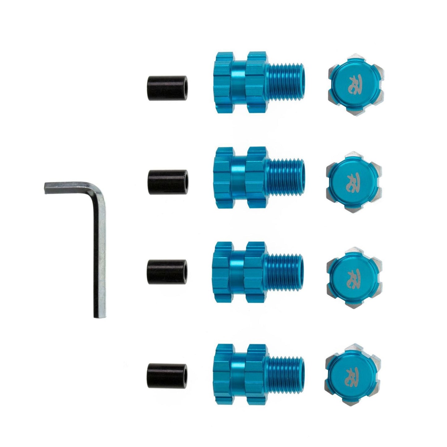 Blue 1/10 RC Car 17mm Wheel Hex Hub Extension Connecter For Traxxas Maxx