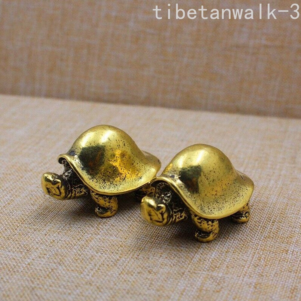 1pc Solid Brass Feng Shui Figurine Tortoise Statue Soft-shelled Turtle Ornament