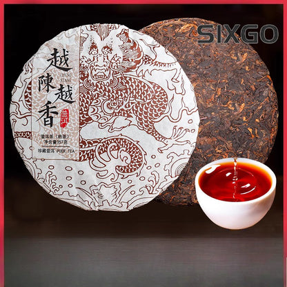 357g Authentic Pu Erh Tea Cake Ripe Tea Yunnan Qizi Cake Tea Ancient Tree Tea