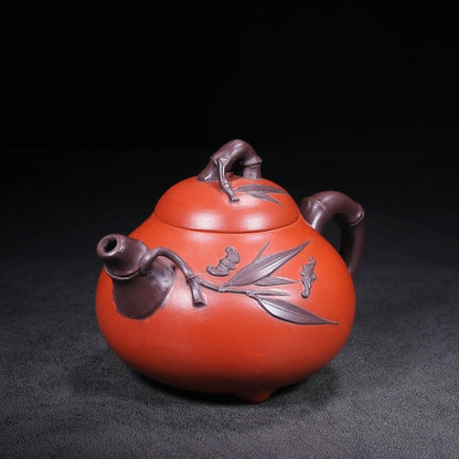 Chinese Yixing Zisha Clay Handmade Exquisite Teapot（竹韵 底款：魏援良）