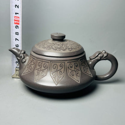 Vintage Chinese Yixing Purple Clay Teapot Zisha Ceremony Exquisite Teaware Art