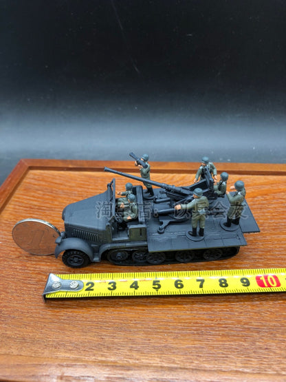 1/72 World War II German 37mm Vehicle Cannon+6Pcs Soldier Model
