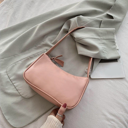 Women's Bag Solid Color Armpit Underarm Shoulder Bags Handbag Purse 270*160*60mm