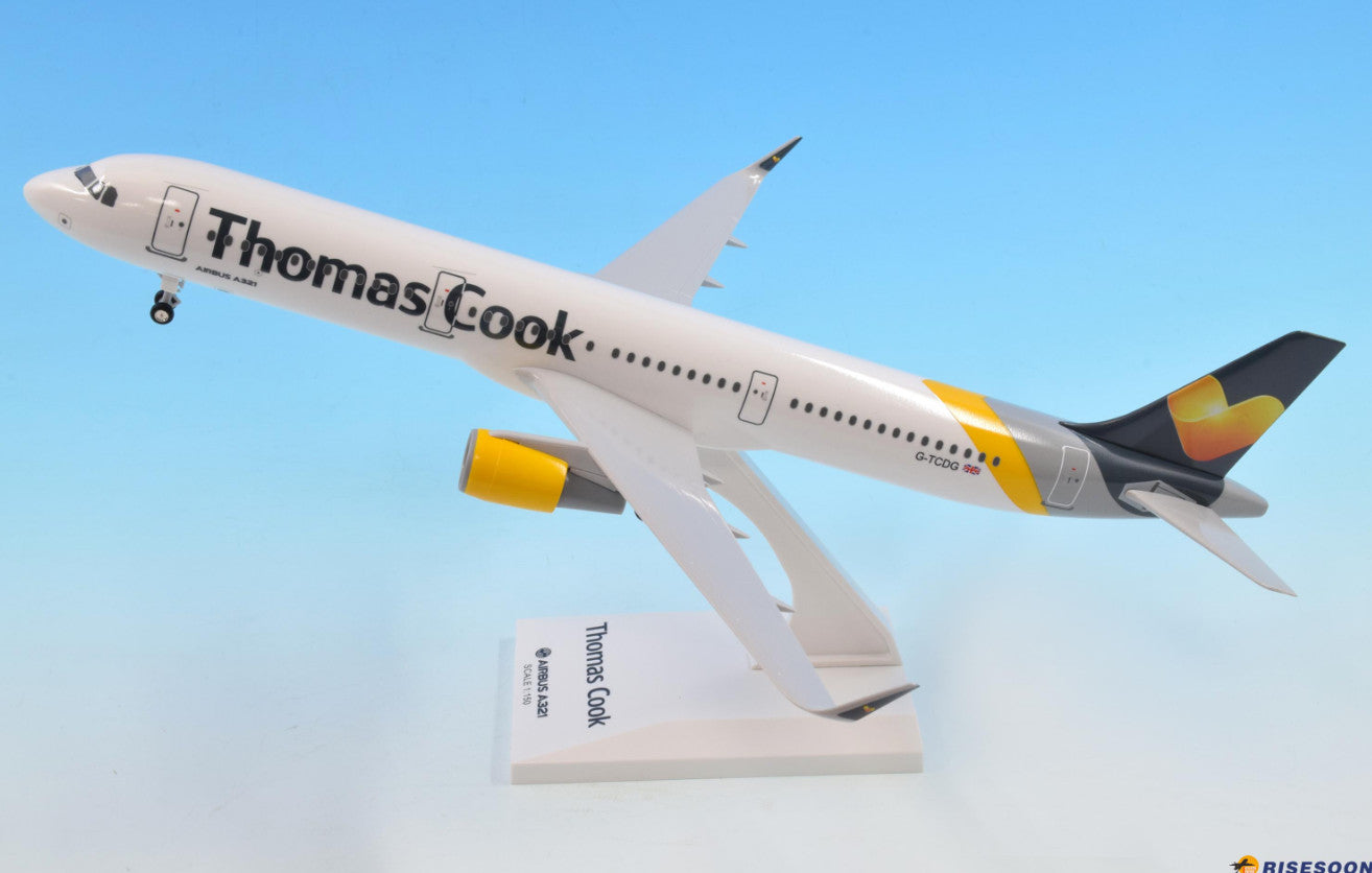 30CM 1:150 Risesoon Thomas Cook AIRBUS A321 Passenger Airplane ABS Plastic Model