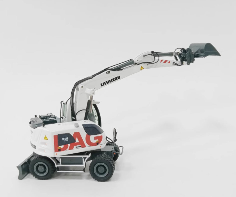 1:50 NZG LIEBHERR A918 Wheeled Excavator Strabag Construct Machine Diecast Model