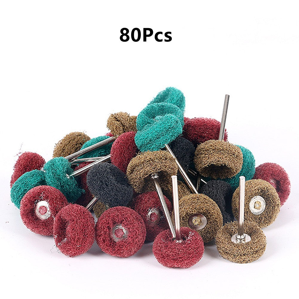 80PPack Abrasive Wheel Grinding Polishing Shank Craft Bit For Dremel Rotary Tool