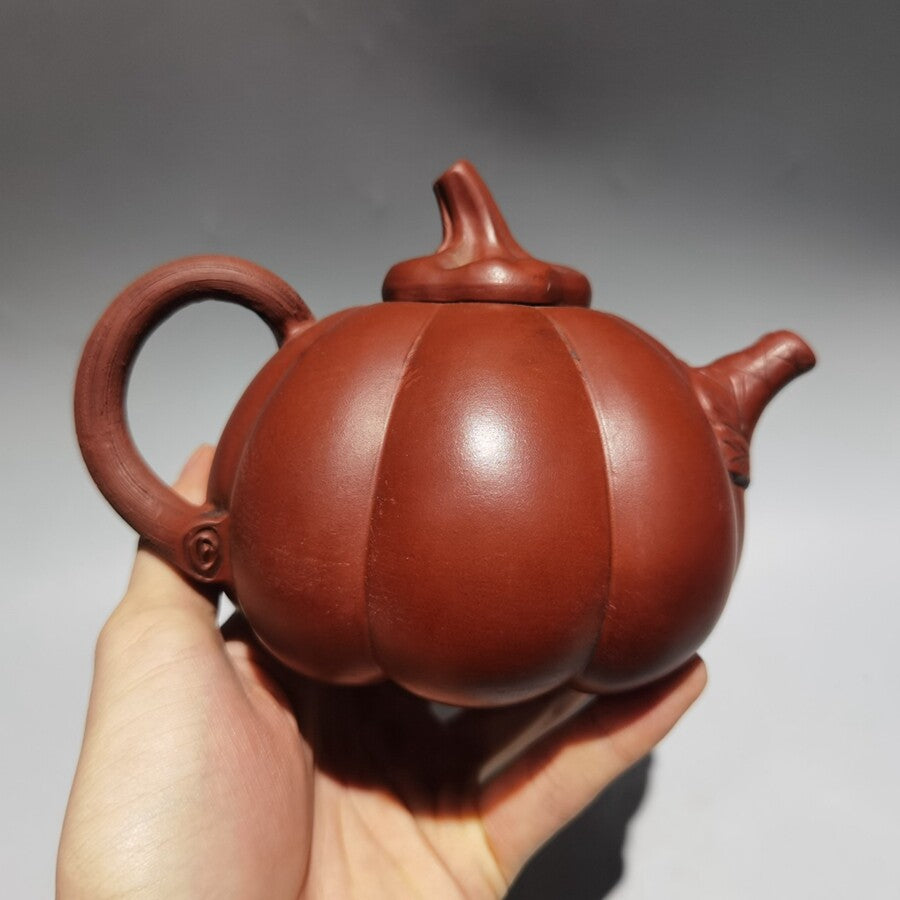 Chinese Old Yixing Clay Teapot Pumpkin Pots Purple Sand Teapot 400cc