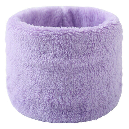 Unisex Winter Warm Plush Ring Scarf Faux Rabbit Fur Headband Collar Bandana