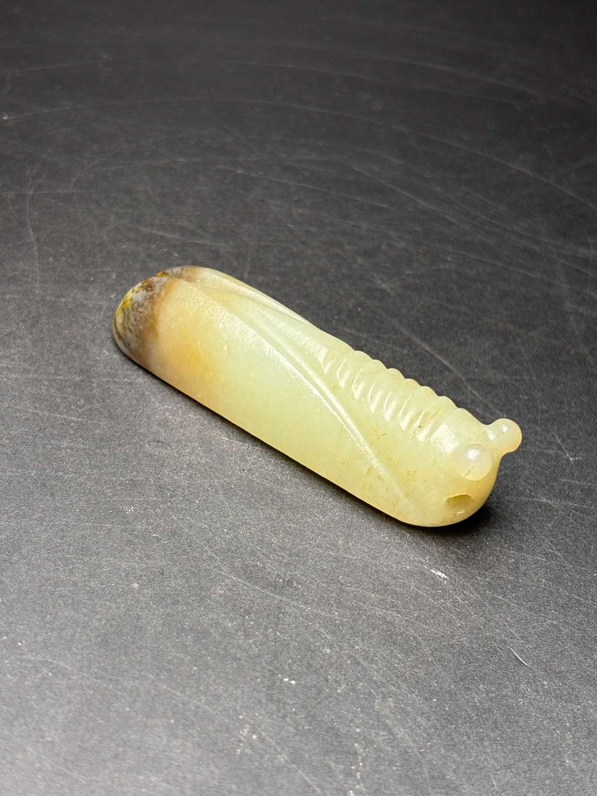 Certified Natural Hetian Jade Hand-carved Exquisite Cicada Statues 31344