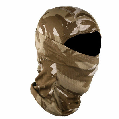 Tactical Camouflage Full Face Mask Hunting Cycling Sports Helmet Liner Military