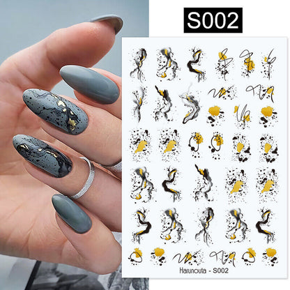 1440pc/bag Crystal AB Gold 3D Flat Back Crystal Nail Art Rhinestones Decoration