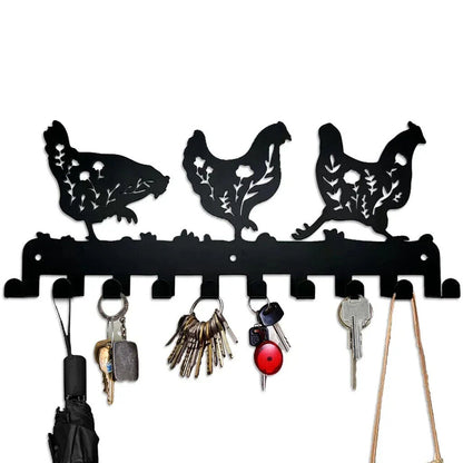 Key Holder, Metal Wall Mounted Rack Hook, Wall Hanging Storage Rack Coat Rack