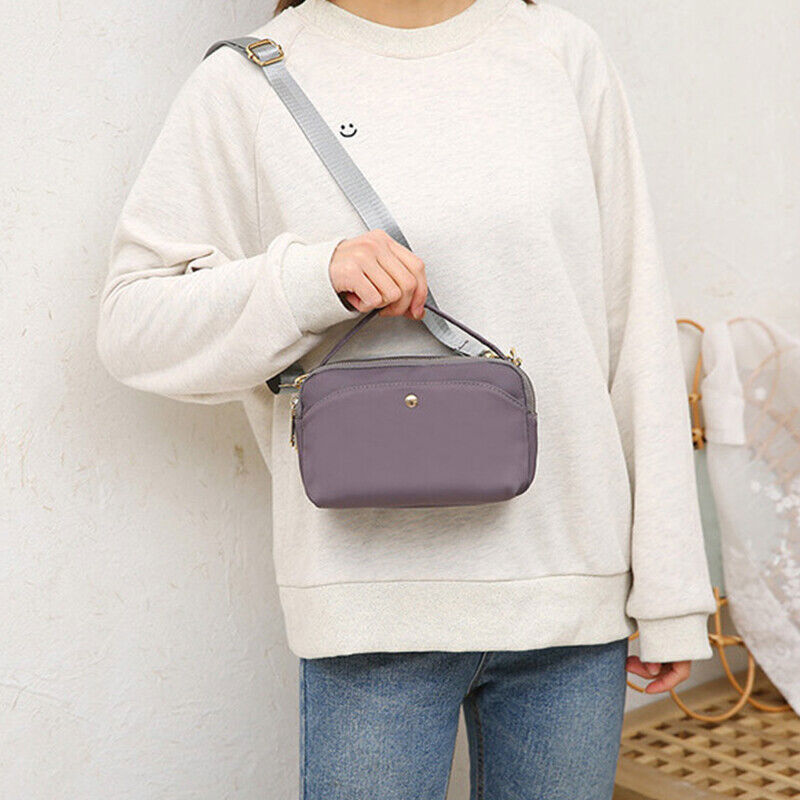 Large Capacity Waterproof Zipper Handbags Crossbody Bags Nylon Shoulder Bag