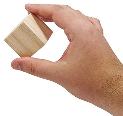 40 Pack Unfinished 1.5" Birch Wood Blocks -Smooth & Sanded Surface