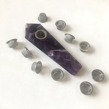 10Pcs/Lot Crystal Smoking Tubes Pipe Hookah Bong Screens Metal Mesh Bowl Filters