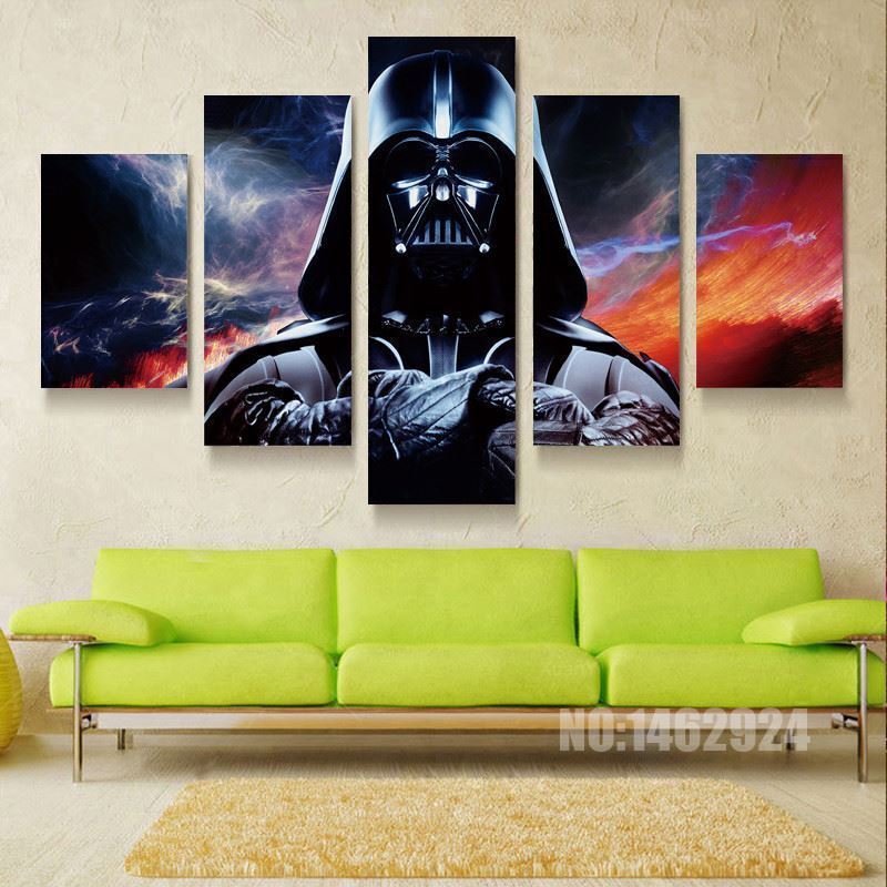 Star Wars Darth Vader Movies Actor Canvas Prints Painting Wall Art Decor 5PCS