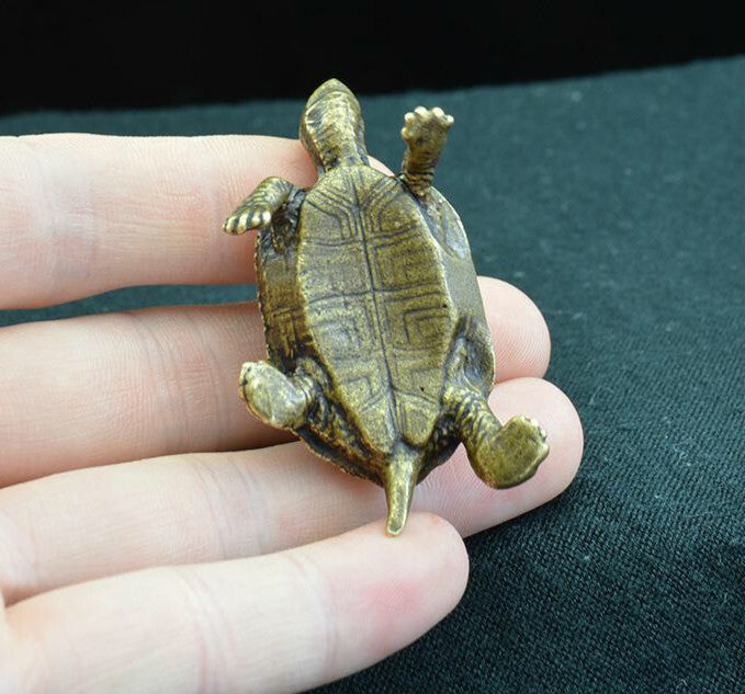 Retro Pure Copper Auspicious Tortoise Copper Ornaments Collect