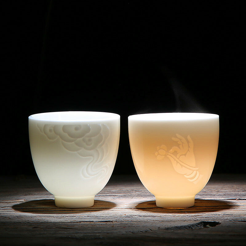 Dehua White China Porcelain Tea Cup Master Cup Of Tea Creative Kungfu Tea Cup