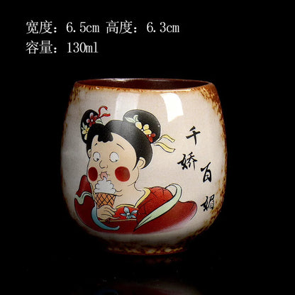 Ceramic Teacups Teaware Kungfu Teaset Home Decor Tea Cups Handmade