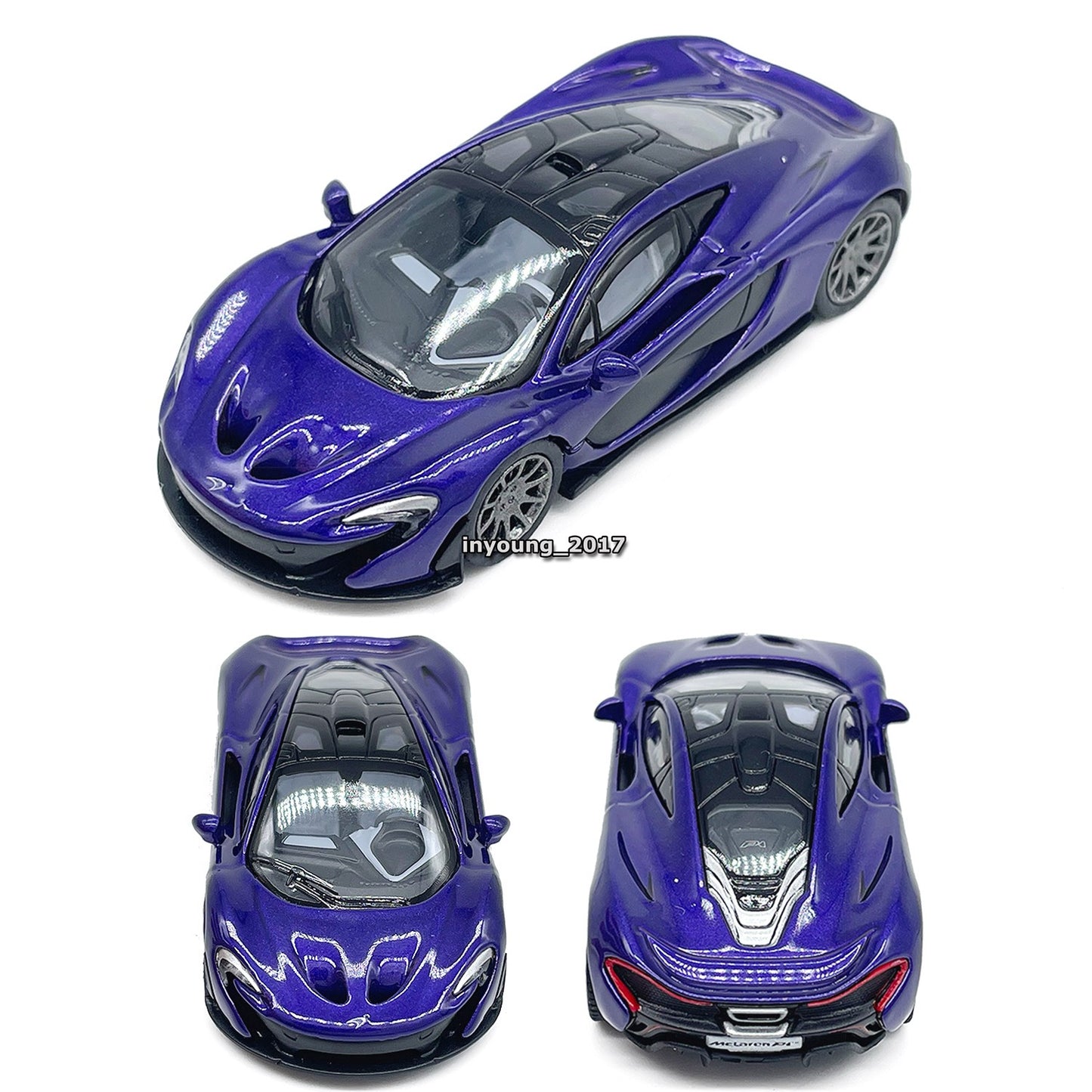 1/64 2013 Mclaren P1 Model Toy Car Diecast Toy Vehicle for Kids Adults Purple