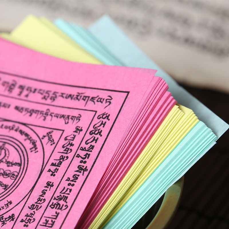 10 Smoke Offering, Fire Offering, Mantra Wheel Paper, Six Vajra Stories Tibetan
