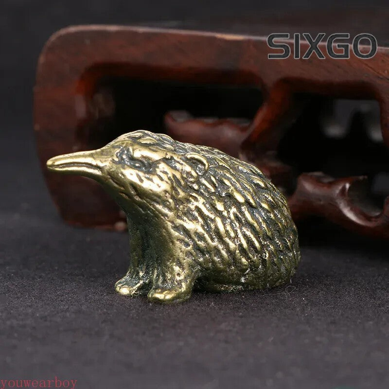 Copper Mole Figurines Mini Antique Home Decor Ornament Toy Office Tea Pet