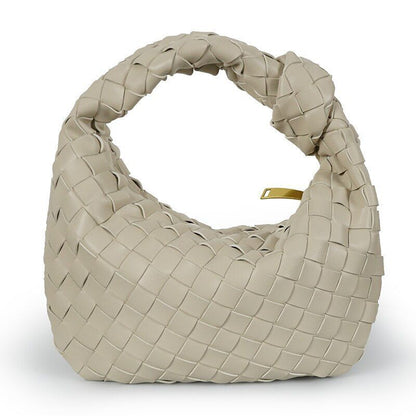 Golden Zipper Bag Synthetic Leather Tote Shoulder Bag Crossbody Handbag 26*24 CM