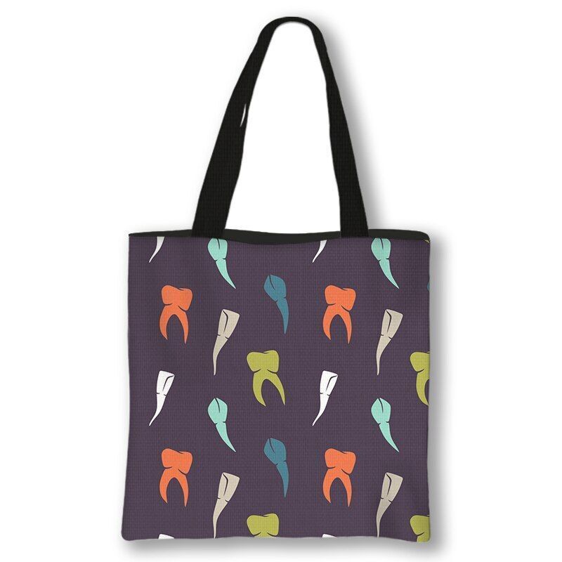 Handbag Casual Tote Bag Shoulder Purse Travelling Storage Pouch Polyester Print