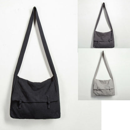 Chinese Buddhist Cotton Linen Crossbody Bags Zen Monk Meditation Shoulder Bag