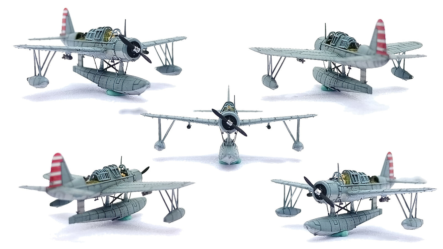 Uncolored 1/350 Scale OS2U-3 KINGFISHER SEAPLANE 3D printing model 3PCS