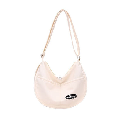 Large Bag Nylon Crossbody Bag Dumpling Bags Solid Color Shoulder Purse Acrylic
